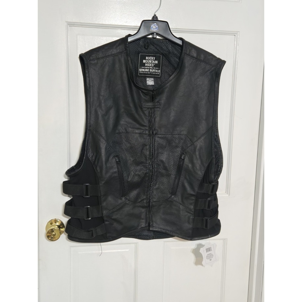 Rocky Mountain Hide buffalo‎ leather vest NWT sz 3XL